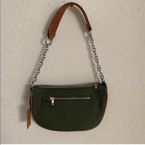 Green Brandy Melville Canvas Chain bag - Picture 3 of 4